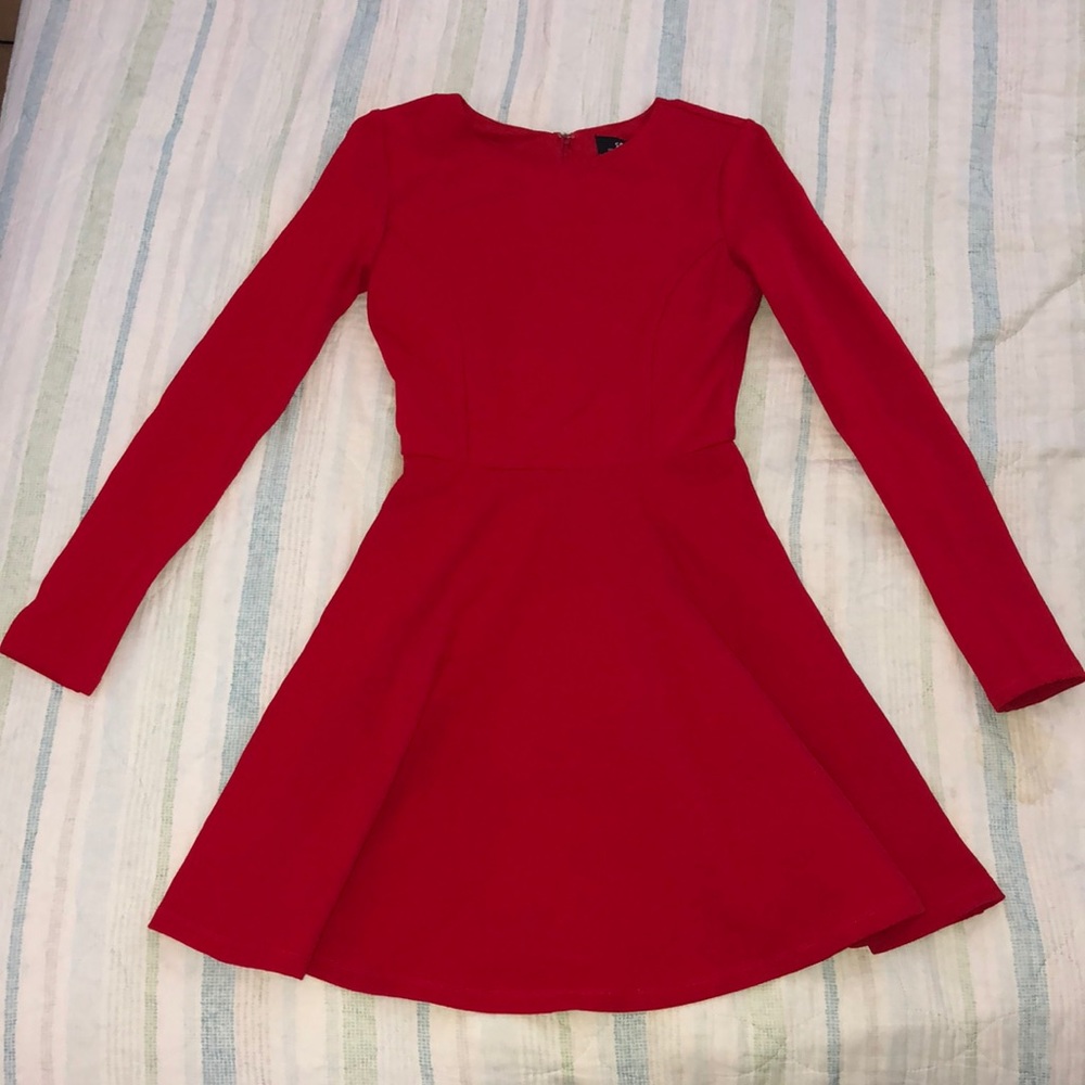 LuLu’s red long sleeve dress